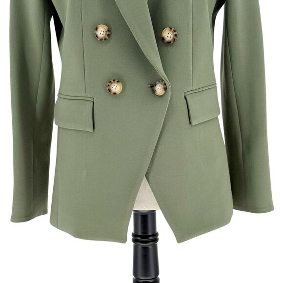 Veronica Beard Miller Dickey Jacket Stone Army Green Classic Blazer Size 8 - Picture 8 of 16